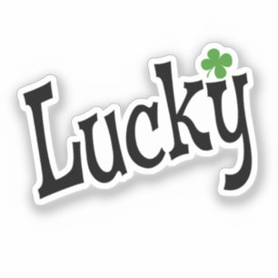 Lucky with four leaf clover