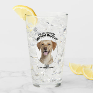 Lucky Yellow Lab Glass