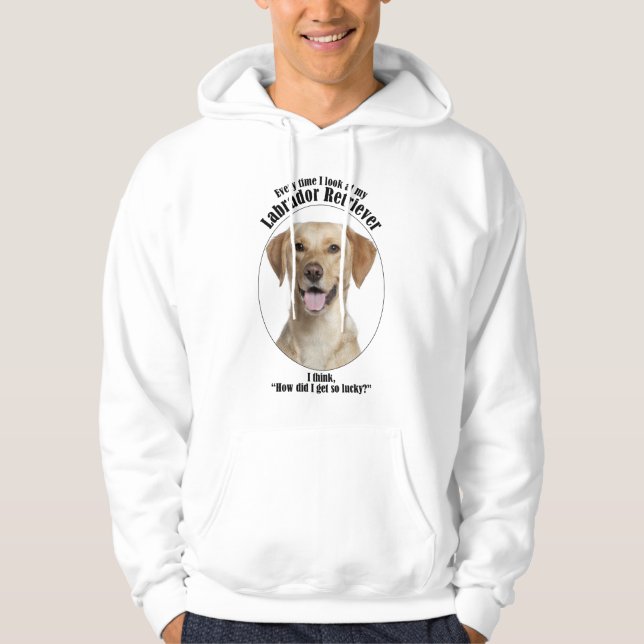 Lucky Yellow Lab Hoodie (Front)
