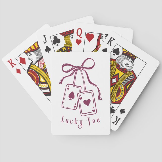 Lucky you cards bow trendy (Back)