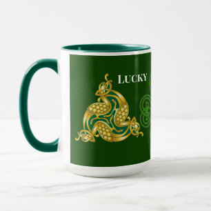 Lucky You Celtic Design Saint Patrick's Day Green Mug