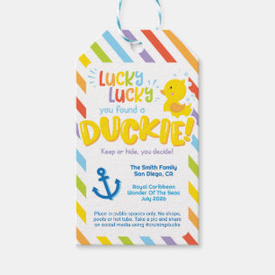 Lucky You Found a Duckie! Rainbow Cruise Duck Tags