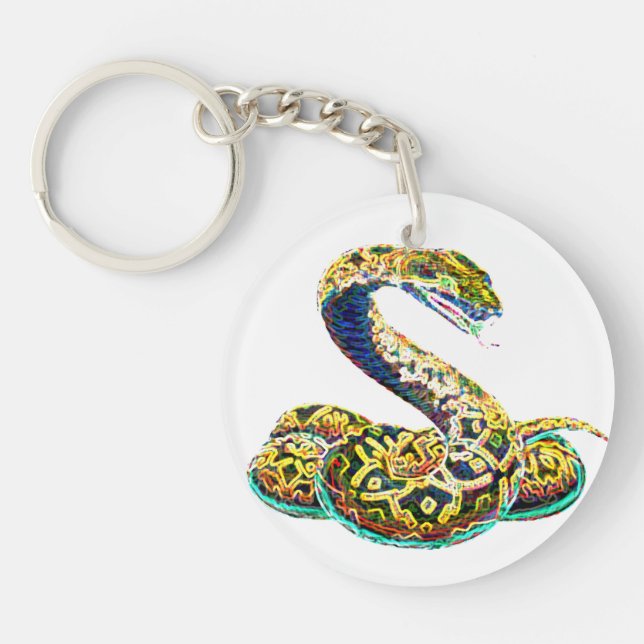 Lucky Zodiac Serpent | keychain (Front)