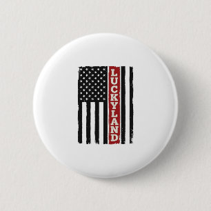 Luckyland Vertical Patriotic Flag Vintage 6 Cm Round Badge
