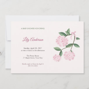 Luculia Blossom Girl Baby Shower Invitation