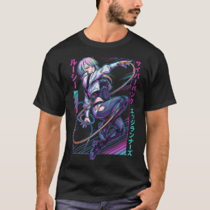 Lucy Cyberpunk Edgerunners Red Purple Eyes Street T-Shirt