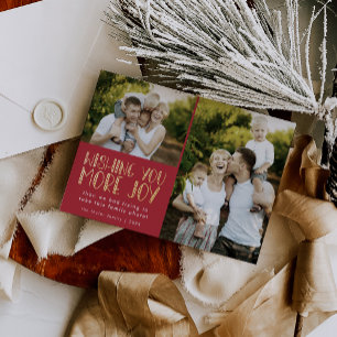 LUCY Gold Foil Fun Family Photo Funny Christmas