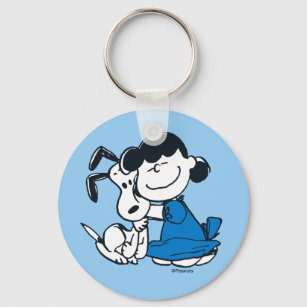 Lucy Hugging Snoopy Key Ring