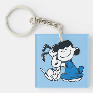 Lucy Hugging Snoopy Key Ring