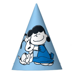 Lucy Hugging Snoopy Party Hat