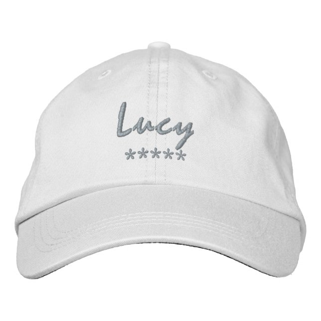 Lucy Name Embroidered Hat (Front)