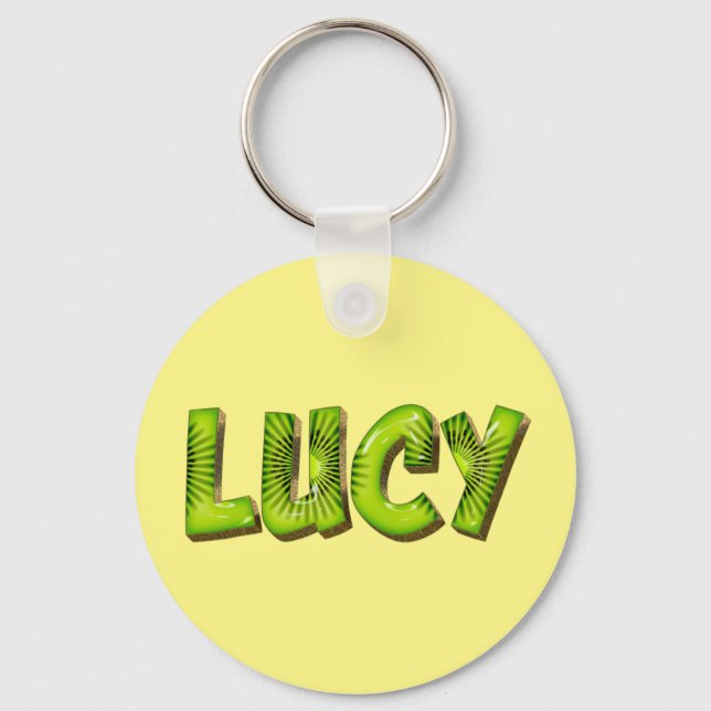 Lucy Name Kiwi Design Schlüsselanhänger Key Ring (Front)
