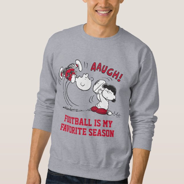 Lucy Pulls Way Football From Charlie Brown Sweatshirt (Front)
