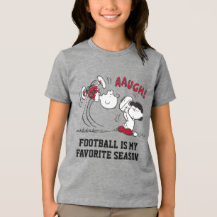 Lucy Pulls Way Football From Charlie Brown Tri-Blend Shirt