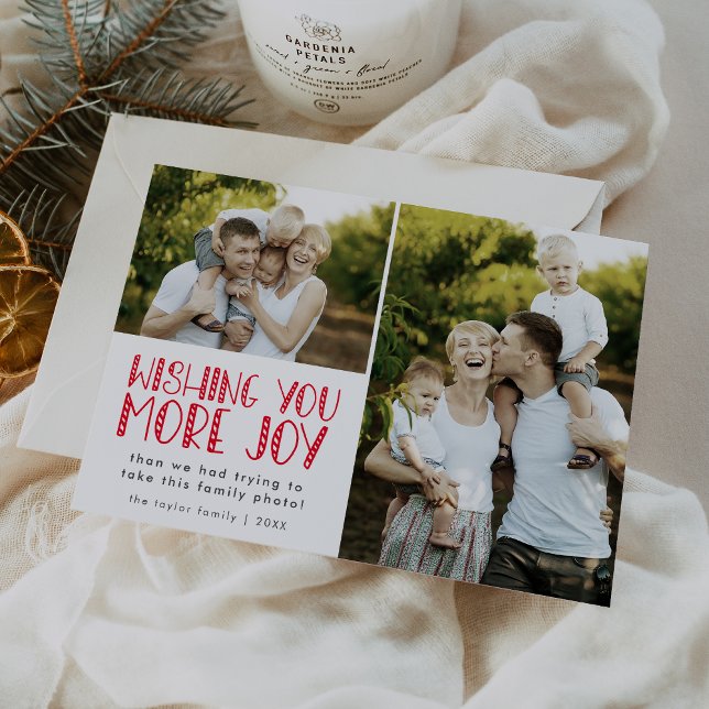 LUCY Red Unique Fun Family Photo Funny Christmas Holiday Card (LUCY Red Unique Fun Family Photo Funny Christmas Holiday Card)