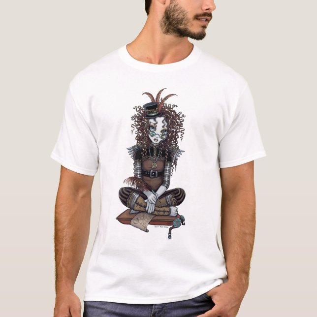 "Lucy" Victorian Steampunk Fairy Art T-Shirt (Front)