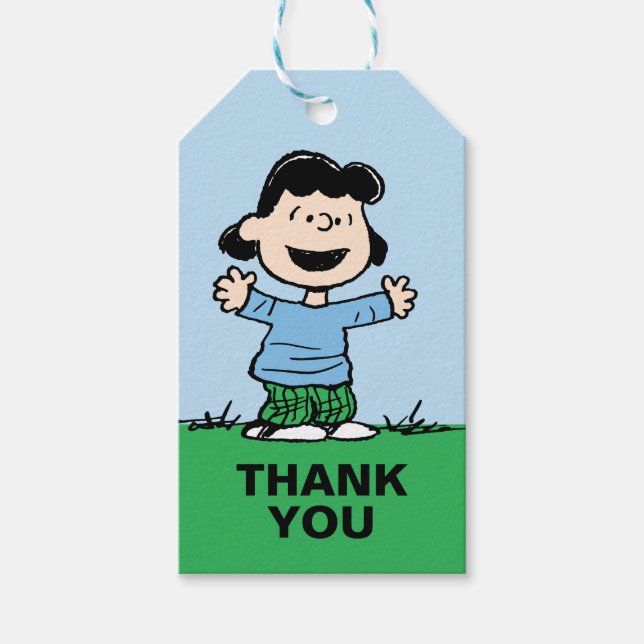 Lucy With Arms Wide Gift Tags (Front)