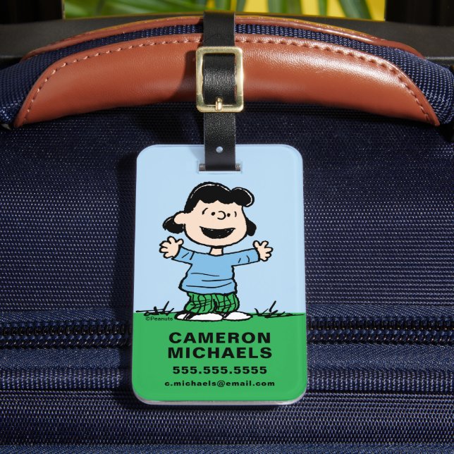 Lucy With Arms Wide Luggage Tag (Front Insitu 2)