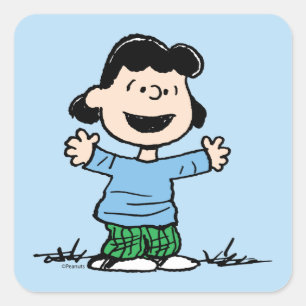 Lucy With Arms Wide Square Sticker