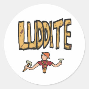 Luddite Classic Round Sticker