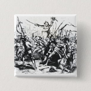 Luddite Rioters 15 Cm Square Badge