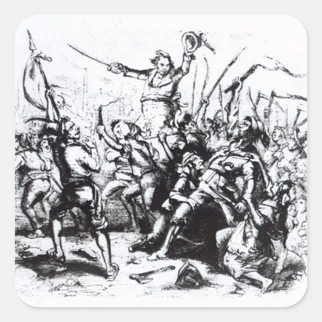 Luddite Rioters, 1811-12 Square Sticker (Front)