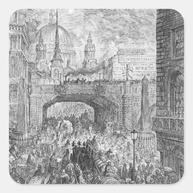 Ludgate Hill Square Sticker (Front)