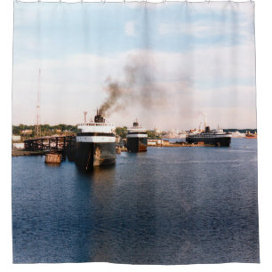 Ludington Carferries shower curtain
