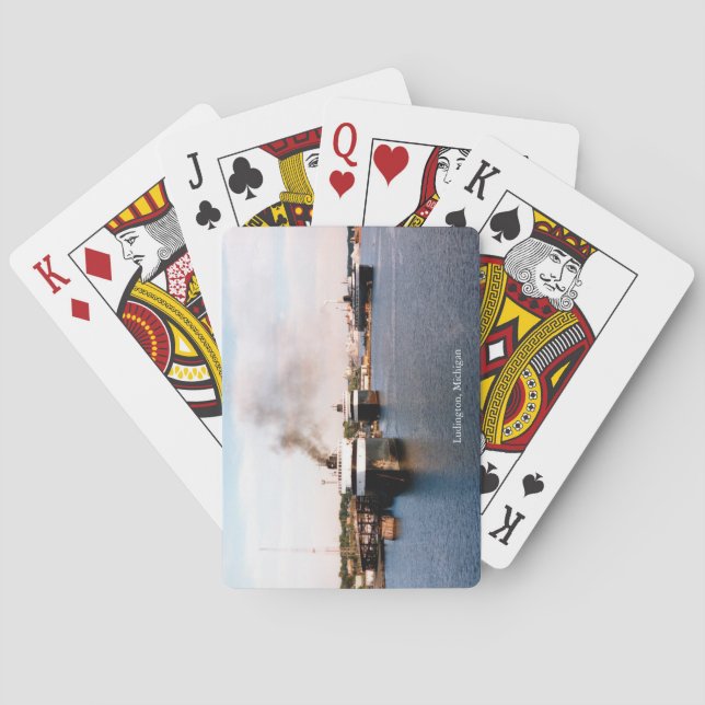 Ludington Ferries playing cards (Back)