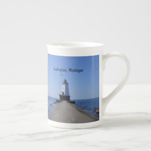 Ludington Lighthouse Bone China Mug