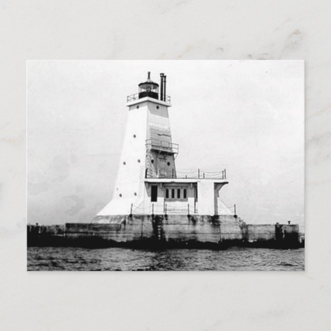 Ludington Lighthouse Postcard (Front)