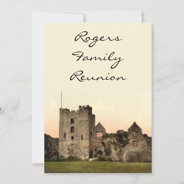 Ludlow Castle II, Shropshire, England Invitation (Front)