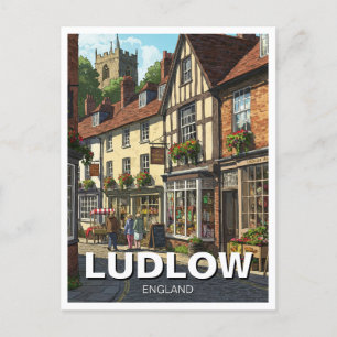 Ludlow England Travel Postcard
