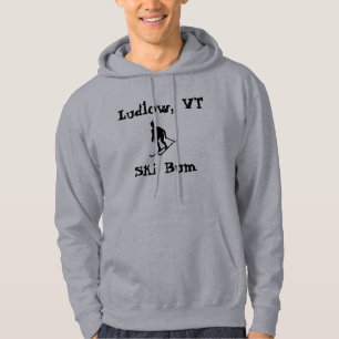 Ludlow, VT, East Coast Ski Bum (Green Mountains) Hoodie