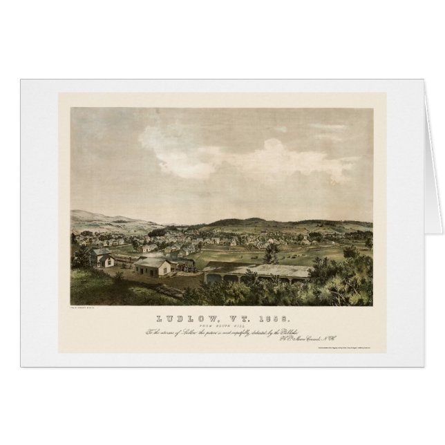 Ludlow, VT Panoramic Map - 1859 (Front Horizontal)