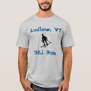 Ludlow, VT, Ski Bum (Vermont Skiing Life) T-Shirt