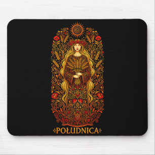 Ludnica Slavic Sun Goddess Pagan Folk Witch Art Mouse Pad