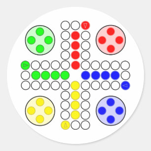 Ludo Classic Board Game Classic Round Sticker