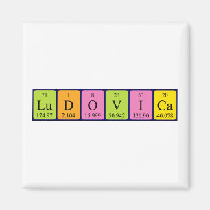 Ludovica periodic table name magnet