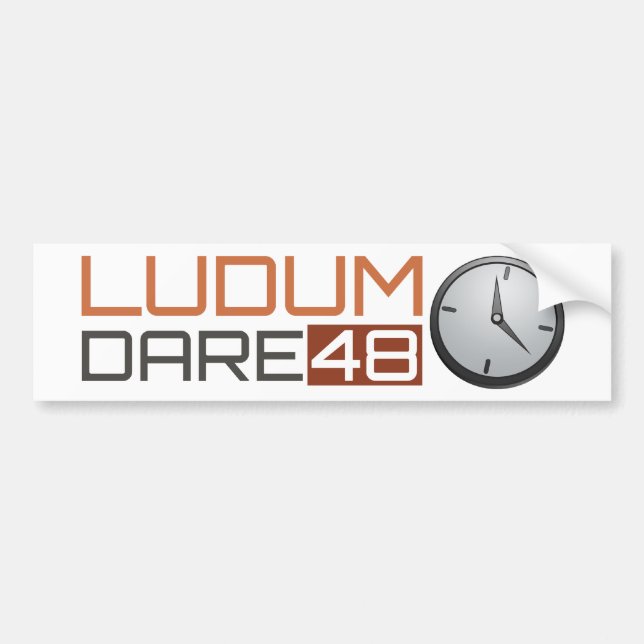 Ludum Dare Shiny Clock Bumper Sticker (Front)