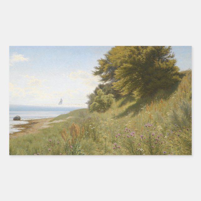 Ludvig Kabell - Summer day at the sea Rectangular Sticker (Front)