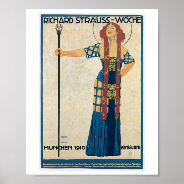 LUDWIG HOHLWEIN VINTAGE ADVERTISEMENT POSTER 1910 (Front)