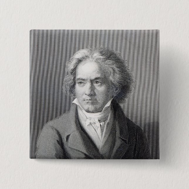 Ludwig van Beethoven 15 Cm Square Badge (Front)