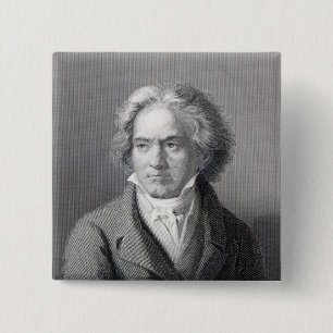 Ludwig van Beethoven 15 Cm Square Badge