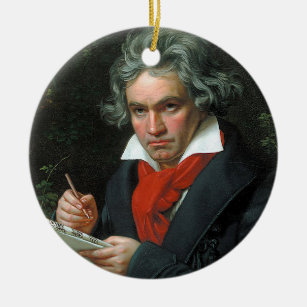 Ludwig van Beethoven, 1820 Ceramic Tree Decoration