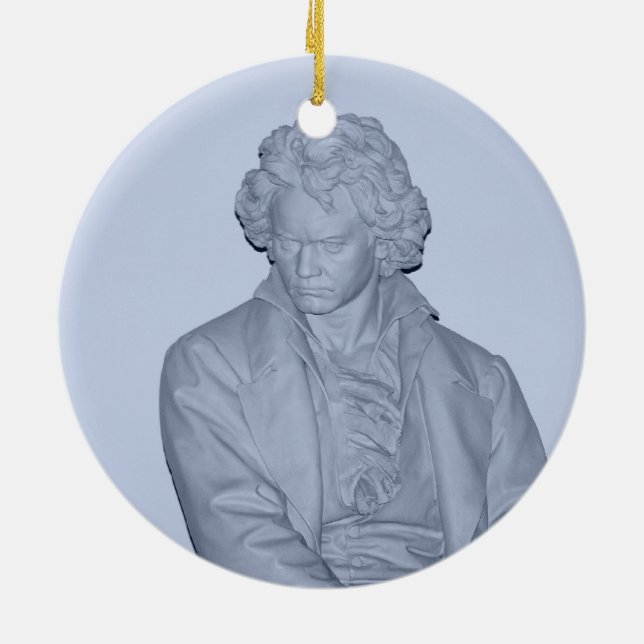 Ludwig Van Beethoven Ceramic Tree Decoration (Back)