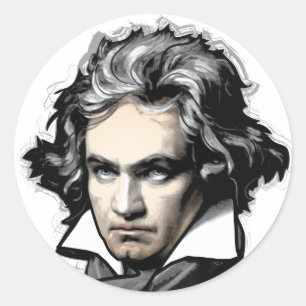 Ludwig van Beethoven Classic Round Sticker