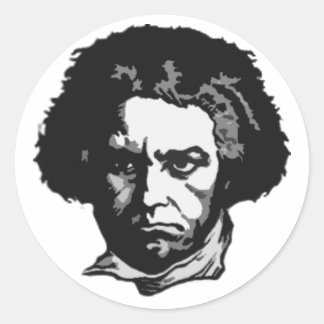 Ludwig Van Beethoven Classic Round Sticker