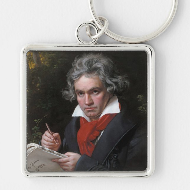 Ludwig van Beethoven composing Missa Solemnis Key Ring (Front)