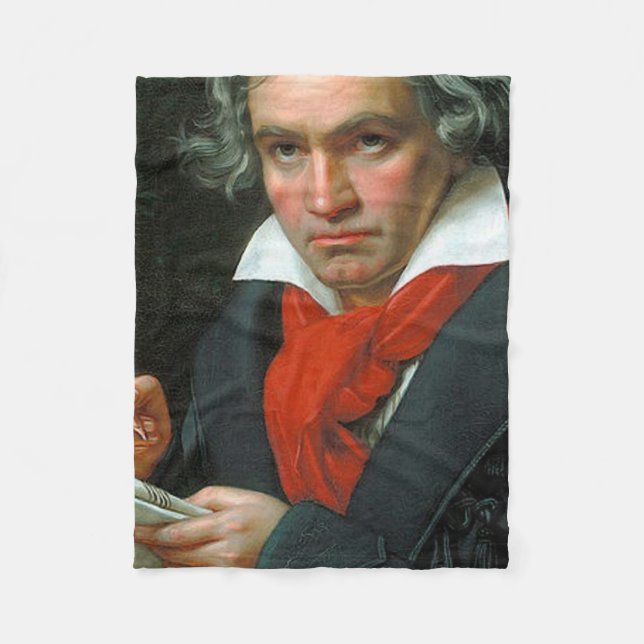 Ludwig Van Beethoven Fleece Blanket (Front)